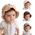 thumbnail image 1 of Wdgfv Baby Hat Brimmed Sun Bonnet Muslin Double Gauze Toddler Sun Hat Boys Girls Beanie 6 Months-2 Years, 1 of 5