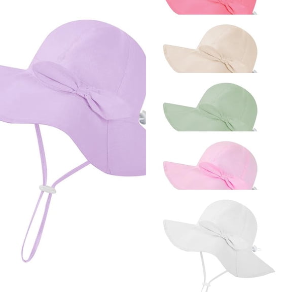 Wdgfv Baby Sun Hat Adjustable Wide Brim Fisherman Hat For Toddlers Kids Outdoor Beach Summer Soft 6-12Months