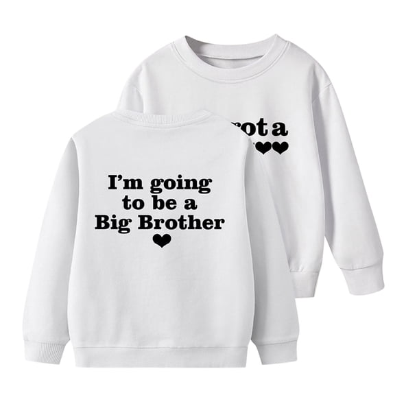 Wdgfv Big Brother Sweatshirt for Toddler Promoted to Big Brother Crewneck Pullover Baby Boys Announcement Long Sleeve Shirt 2-3 Years