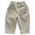 thumbnail image 1 of Wdgfv Boy's Fit Slim Jeans Pants Boys Casual Pants Elastic Waist Soft Breathable Lightweight Daily Wear Fashionable Spring Autumn Clothing For Kids 3-9 Years Old Khaki 6-7 Years, 1 of 6
