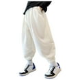 thumbnail image 1 of Wdgfv Boys Active Joggers Pants with Drawstring Elastic Waist Lined Warm Comfortable Kids Sweatpants for Casual Sports White 12-13 Years, 1 of 3