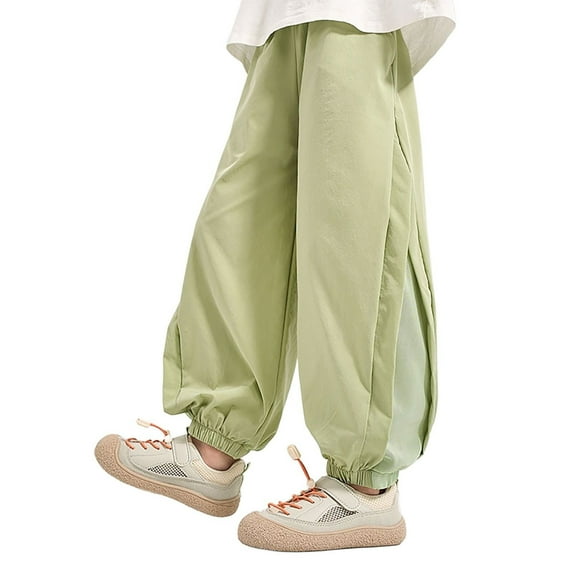 Wdgfv Boys Bootcut Jeans Boys Athletic Jogger Pants With Side Mesh Breathable Comfortable Elastic Trousers For Active Kids Daily Wear Sports Green 11-12 Years