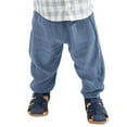 thumbnail image 1 of Wdgfv Boys Bootcut Jeans Summer Boys Girls Baby Loose Waist Stretch Pants Casual Elasticated Ankles Comfortable Breathable Long Pants Toddler Playwear Dark Blue 1-2 Years, 1 of 6
