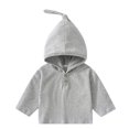 thumbnail image 1 of Wdgfv Boys Hooded Sweatshirt Soft Pullover Top Toddler Casual Outfit Comfortable Kids Clothing for Autumn Spring Seasons Light Gray 1-2 Years, 1 of 3
