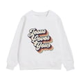 thumbnail image 1 of Wdgfv Boys Hoodie Retro Graphic Print Boys Crewneck Sweatshirt Warm Pullover For Kids Holiday Christmas Casual Outfit White 8-10 Years, 1 of 3
