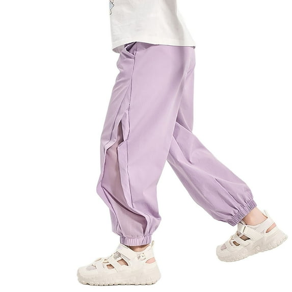 Wdgfv Boys Regular Straight-Fit Jeans Boys Athletic Jogger Pants With Side Mesh Breathable Comfortable Elastic Trousers For Active Kids Daily Wear Sports Purple 7-8 Years