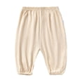 thumbnail image 1 of Wdgfv Boys Regular Straight-Fit Jeans Boys Toddler Pants Summer Loose Trousers Solid Color Fashion Comfortable Breathable Soft Lightweight Casual Outfit Beige 2-3 Years, 1 of 4