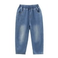 thumbnail image 1 of Wdgfv Boys Skinny Fit Performance Jeans Boys Denim Pants Toddler Kids Casual Comfortable Stretch Jeans Soft Relax Fit Ankle Length Trousers for Daily Wear 2-8 Years Blue 3-4 Years, 1 of 6