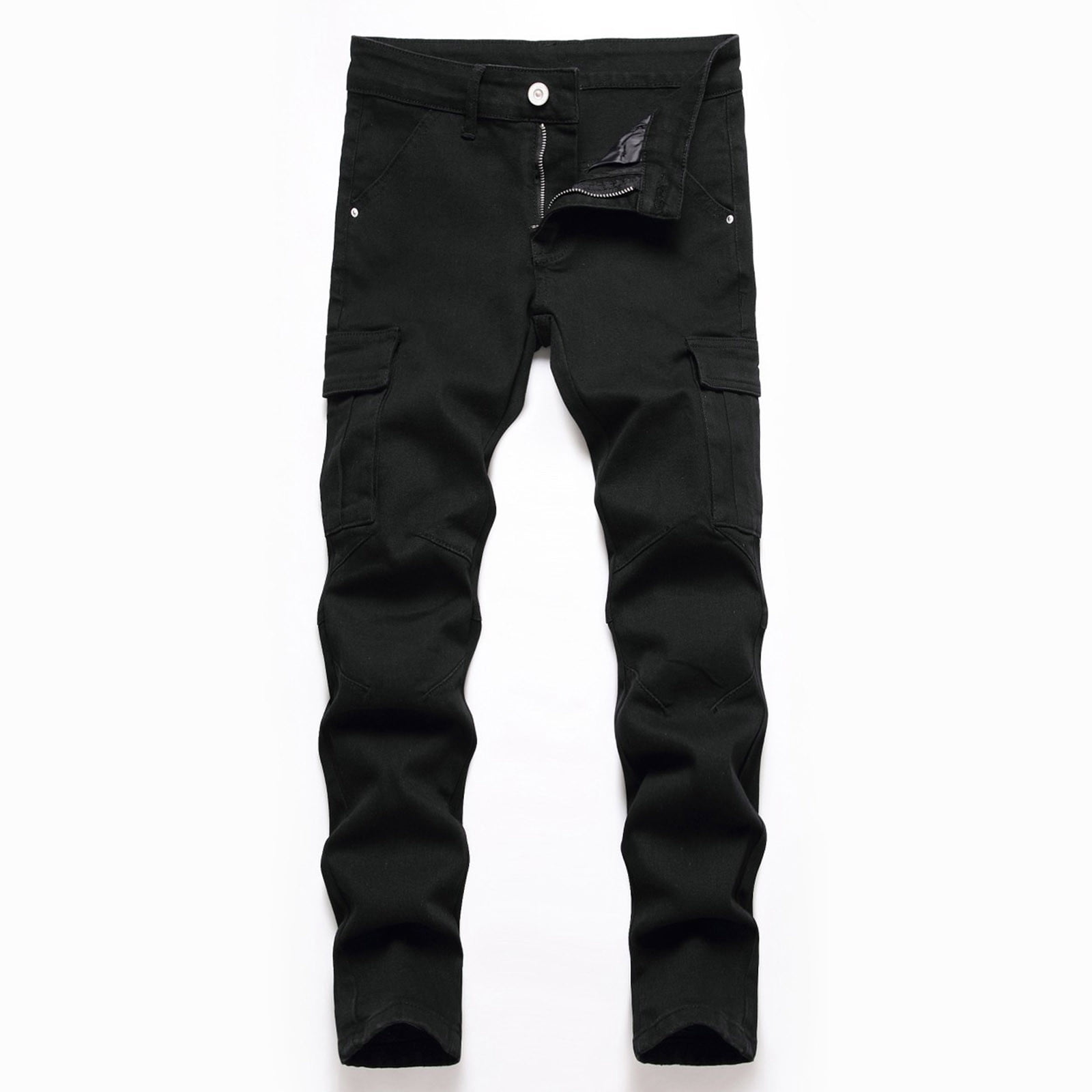 Wdgfv Boys' Jeans Boys Casual Distressed Jeans Comfortable High Street Fashion Long Pants for Kids Durable Stretch Denim Trousers for Everyday Wear Black 14-16 Years