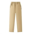 thumbnail image 1 of Wdgfv Boys' Skinny Jeans Boys School Pants Khaki Casual Dress Trousers Elastic Waist Comfortable Durable Stretchable Long Pants For Teenagers Daily Wear Beige1 17-18 Years, 1 of 9