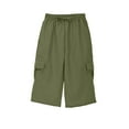 thumbnail image 1 of Wdgfv Boys Straight Leg Jeans Boys Cargo Pants Summer Stretch Waist Streetwear Casual 7 Division Work Pants with Drawstring and Pockets for Active Kids Army Green 13-14 Years, 1 of 6