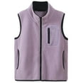 thumbnail image 1 of Wdgfv Boys Warm Winter Vest Padded Sleeveless Jacket With Front Zipper For Outdoor Activities Purple 7-8 Years, 1 of 3