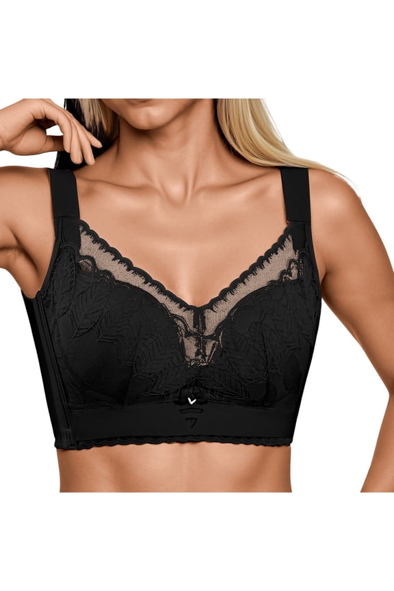 Bra for Women Wirefree Lace Bandeau Bra for Women Full Coverage Push Up Support and Smoothing Everyday Wear Comfort