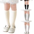 thumbnail image 1 of Wdgfv Breathable Girls Socks Double Needle Knit Long Tube Crew Socks For Kids Soft Comfortable Everyday Wear For 3 12 5-8 Years, 1 of 4