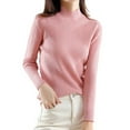 thumbnail image 1 of Wdgfv Breathable Women's Pullover Elegant Turtleneck Knit Pullover Long Sleeve Slim Fit Winter Sweater Soft Warm Top For Casual Wear And, 1 of 3
