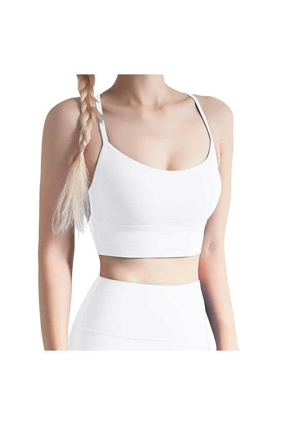 Butterluxe Womens Y Back Sports Bra with Removable Pads Racerback Design Thin Straps for Yoga Workout Comfort