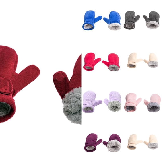 Wdgfv Children's Mitten Gloves Soft And Flannel With Closure M
