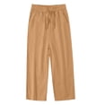 thumbnail image 1 of Wdgfv Classic British Khaki School Pants For Boys Straight Leg Dress Chino Trousers Academic Style Comfortable Kids Formal Wear Black 11-12 Years, 1 of 5
