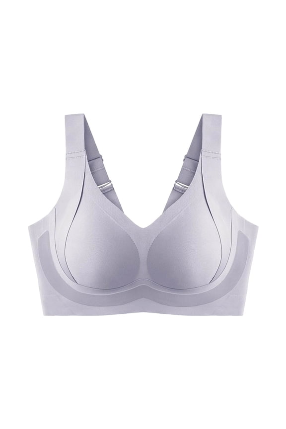 Comfort Wireless Backless Bra with Convertible Transparent Straps for Everyday Wear Seamless Support