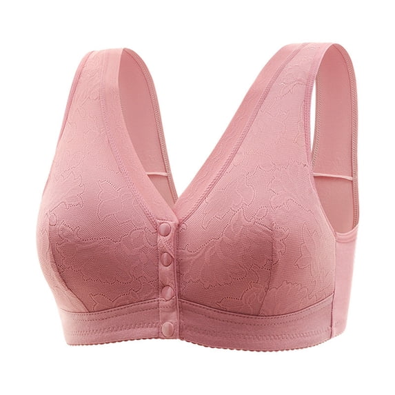 Wdgfv Daisy Bras for Older Women Comfy Convenient Front Closure Bras Full Support No Underwire Bras T Shirt Tank Top Undergarment