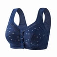 thumbnail image 1 of Wdgfv Daisy Bras for Older Women Front Closure No Underwire Plus Size Push Up Bra Comfy Supportive Snap Everyday Bras, 1 of 8