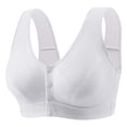 thumbnail image 1 of Wdgfv Daisy Bras for Women Plus Size No Underwire Full Coverage Front Closure Padded Bra Upgraded Everyday Support Bralette White XXXL, 1 of 3