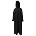 thumbnail image 1 of Wdgfv Elegant Arab Girls Abaya Hoodie Loose Long Dress Prayer Robe Clothing for Kids Comfortable Stylish Outfit Black 11-12 Years, 1 of 3