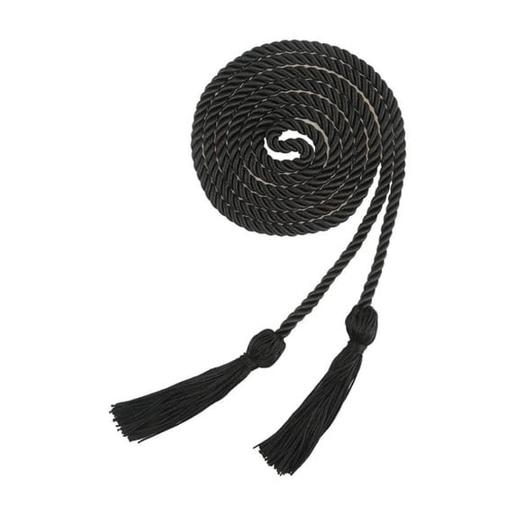 Wdgfv Elegant Graduation Stole Woven Cord Academic Sash for Honors and Achievements Celebration with Gown Attire Black One Size