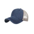 thumbnail image 1 of Wdgfv Everyday Washed Trucker Hat Unstructured Distressed Pigment Dyed Cap Adjustable Outdoor Headwear Navy One Size, 1 of 3