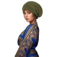 thumbnail image 1 of Wdgfv Extra Warm Double Layer Thermal Knitted Winter Sleeping Cap Adjustable Slouchy Chemo Headwear for Cold Weather Army Green One Size, 1 of 5