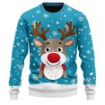 thumbnail image 1 of Wdgfv Festive Holiday Graphic Print Crew Neck Sweatshirt For Men And Women Cozy Casual Christmas Celebration Apparel, 1 of 3