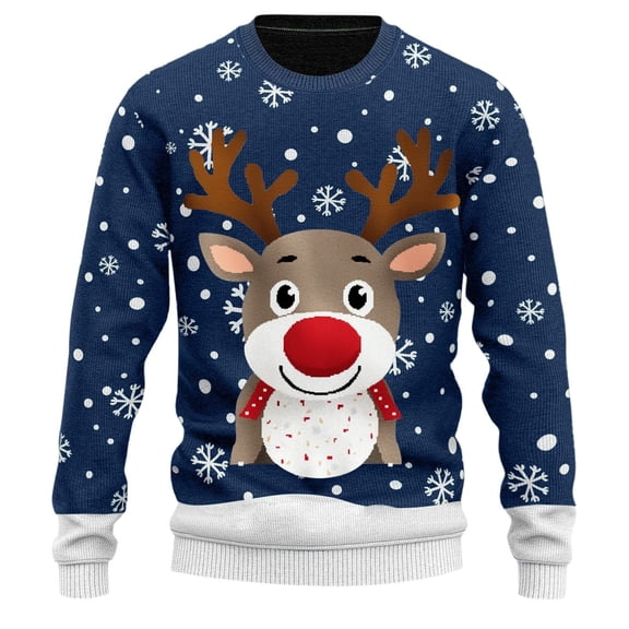 Wdgfv Festive Holiday Graphic Print Crew Neck Sweatshirt For Men And Women Cozy Casual Christmas Celebration Apparel
