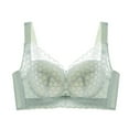 thumbnail image 1 of Wdgfv Full Coverage Wireless Bras for Women Unpadded Minimizer Unlined Lace Bra Green 46C, 1 of 4