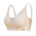 thumbnail image 1 of Wdgfv Full Support Bra for Large Thin Comfort Underwear with Adjustable Wide Straps Beige 40CD, 1 of 4