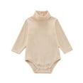 thumbnail image 1 of Wdgfv Girls Casual Onesie Bodysuit Baby Girls Bodysuits Long Sleeve Winter Romper Soft Cute Outfits Toddler Clothes For Daily Beige 80/12M, 1 of 4