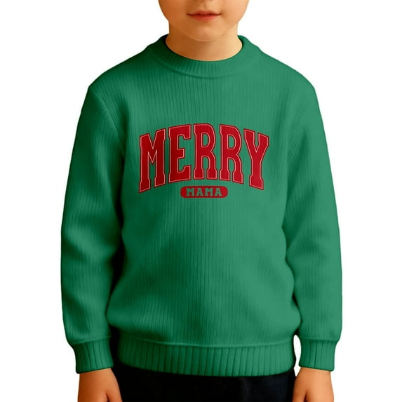 Wdgfv Girls Christmas Sequins Sweatshirts Merry Glitter Patch Crewneck Sweater Xmas Long Sleeve Pullover Top Green 13-14 Years