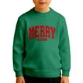 thumbnail image 1 of Wdgfv Girls Christmas Sequins Sweatshirts Merry Glitter Patch Crewneck Sweater Xmas Long Sleeve Pullover Top Green 5-6 Years, 1 of 5