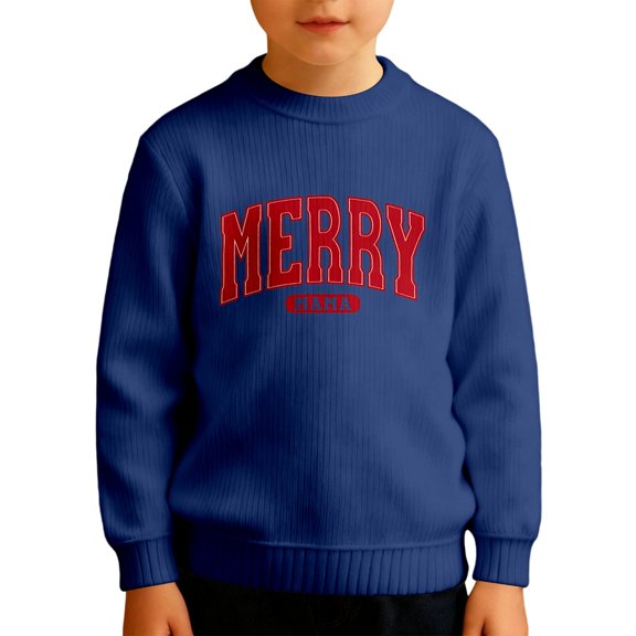 Wdgfv Girls Christmas Sequins Sweatshirts Merry Glitter Patch Crewneck Sweater Xmas Long Sleeve Pullover Top Navy 7-8 Years