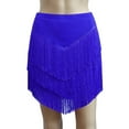 thumbnail image 1 of Wdgfv Girls Dance Skirt Fringe Tutu Performance Elastic Waist Semi Formal Recital Ballet Jazz V Cut Skirt for Ages 3 to 15 Years Blue 3-4 Years, 1 of 2