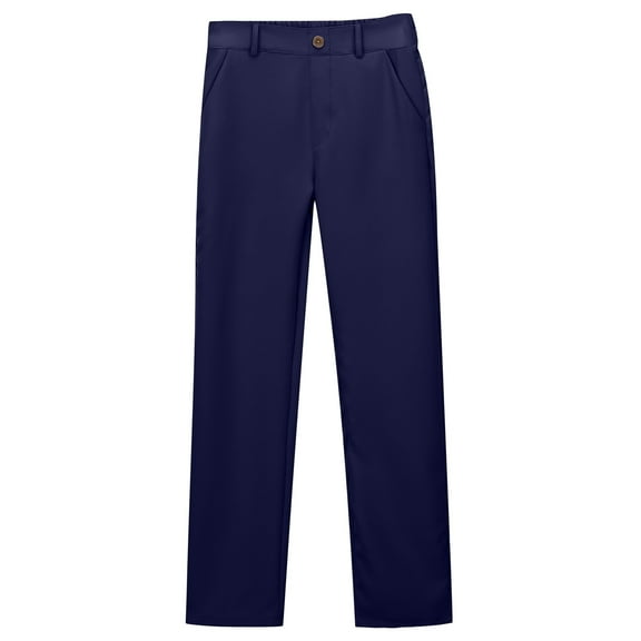 Wdgfv Girls Dress Pants High Stretch Comfortable Kids School Slacks with Pockets for Everyday Wear Navy 15-16 Years