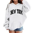 thumbnail image 1 of Wdgfv Girls Hoodies Casual Pullover Sweatshirt Long Sleeve Graphic Hooded Top with Pocket for Teen Kids Youth Winter Fall White 13-14 Years, 1 of 4
