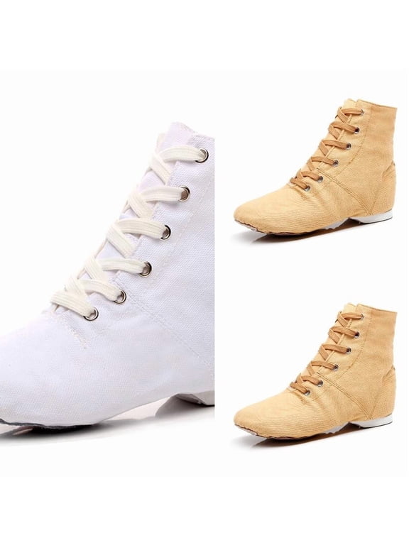 Girls Jazz Dance Boots Lace Up High Top Character Shoes for Women - Ankle Boots for Jazz 3-4 Years