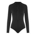 thumbnail image 1 of Wdgfv Girls Long Sleeve Rash Guard Swimsuit Zipper Surfing Bathing Suit Quick-Dry Active Swimwear For Outdoor Water Sports And Pool Activities Black 18 Years, 1 of 8