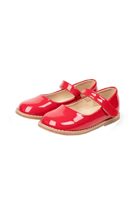 Girls Mary Jane Dress Loafers School Shoes Non Sole Casual Comfortable Lightweight Fashionable Durable Red 25