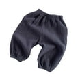 thumbnail image 1 of Wdgfv Girls Pants Toddler Baby Elastic Waist Casual Comfortable Solid Trousers for Summer Holiday Outdoor Activities Dark Blue 12-18 Months, 1 of 5