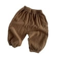 thumbnail image 1 of Wdgfv Girls Pants Toddler Baby Elastic Waist Casual Comfortable Solid Trousers for Summer Holiday Outdoor Activities Khaki 6-12 Months, 1 of 5