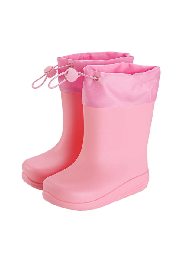 Girls Rain Boots Toddlers Kids Outdoor Play Shoes Comfortable Lightweight Durable Rubber Footwear For Daily Use And Adventures Pink 2.5-3 Years