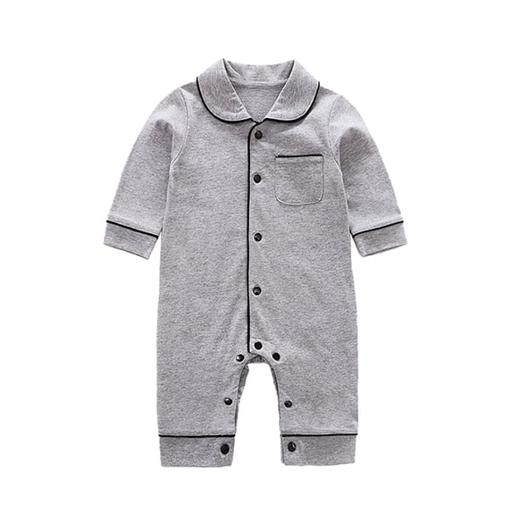 Wdgfv Girls Romper Jumpsuit Long Sleeve Baby Pajamas Soft Comfortable Outfit Autumn Spring Home Wear Toddler Crawling Clothes Black 12-18 Months