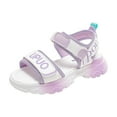 thumbnail image 1 of Wdgfv Girls Sandals Comfortable Thick Soled Fashionable Outdoor Beach Casual Footwear Lightweight Durable Non- Design Purple 5-5.5 Years, 1 of 8