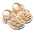 thumbnail image 1 of Wdgfv Girls Sandals For Toddlers And Kids Summer Outdoor Play Comfortable Breathable Lightweight Casual Walking Shoes With Beige 6-9 Months, 1 of 4